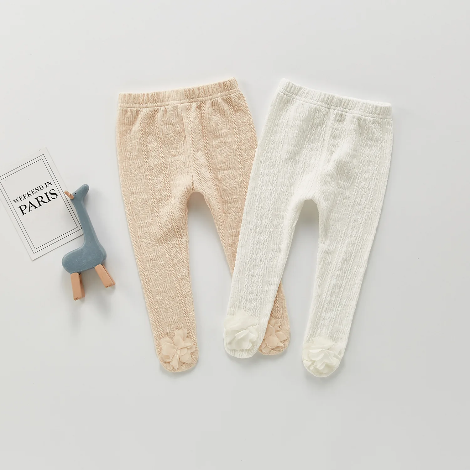 Baby Girl's Pit Striped Jumpsuit Pantyhose Autumn New Product Ankle Bottom Socks Kids Pants