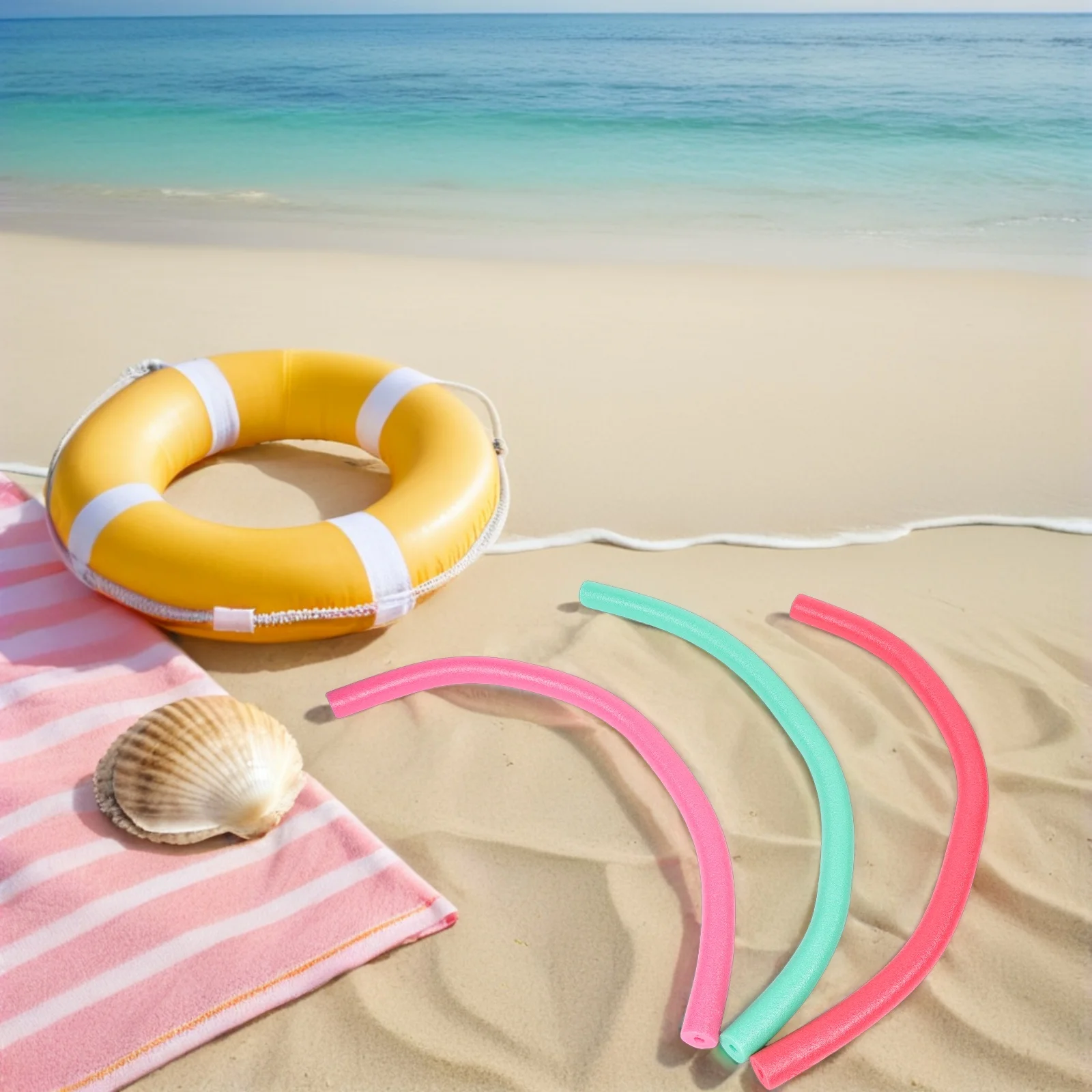 

3pcs Foam Swimming Noodle Pool Floats Bright Colored Flexible Water Sticks For Swim Training Exercise Beach Outdoor Play