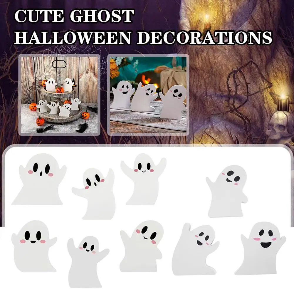 6 шт., деревянные знаки-призраки