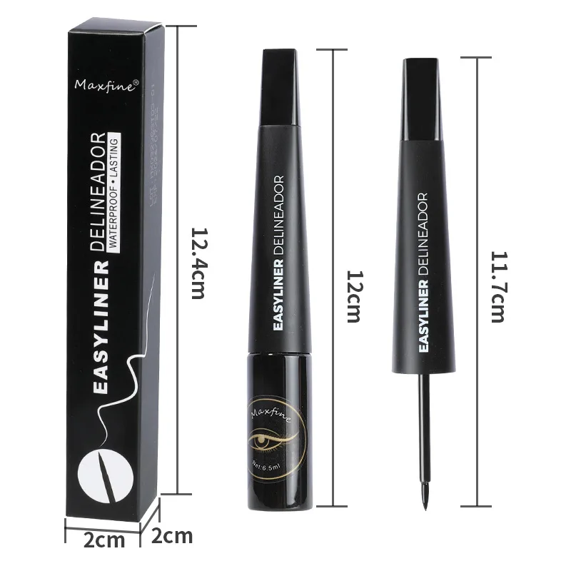 Maxfine Double Head Eyeliner Pen Waterproof Long Lasting Fast Drying 3 Color Natural Eyeliner Liquid New Fashion Cosmetics 6.5ml