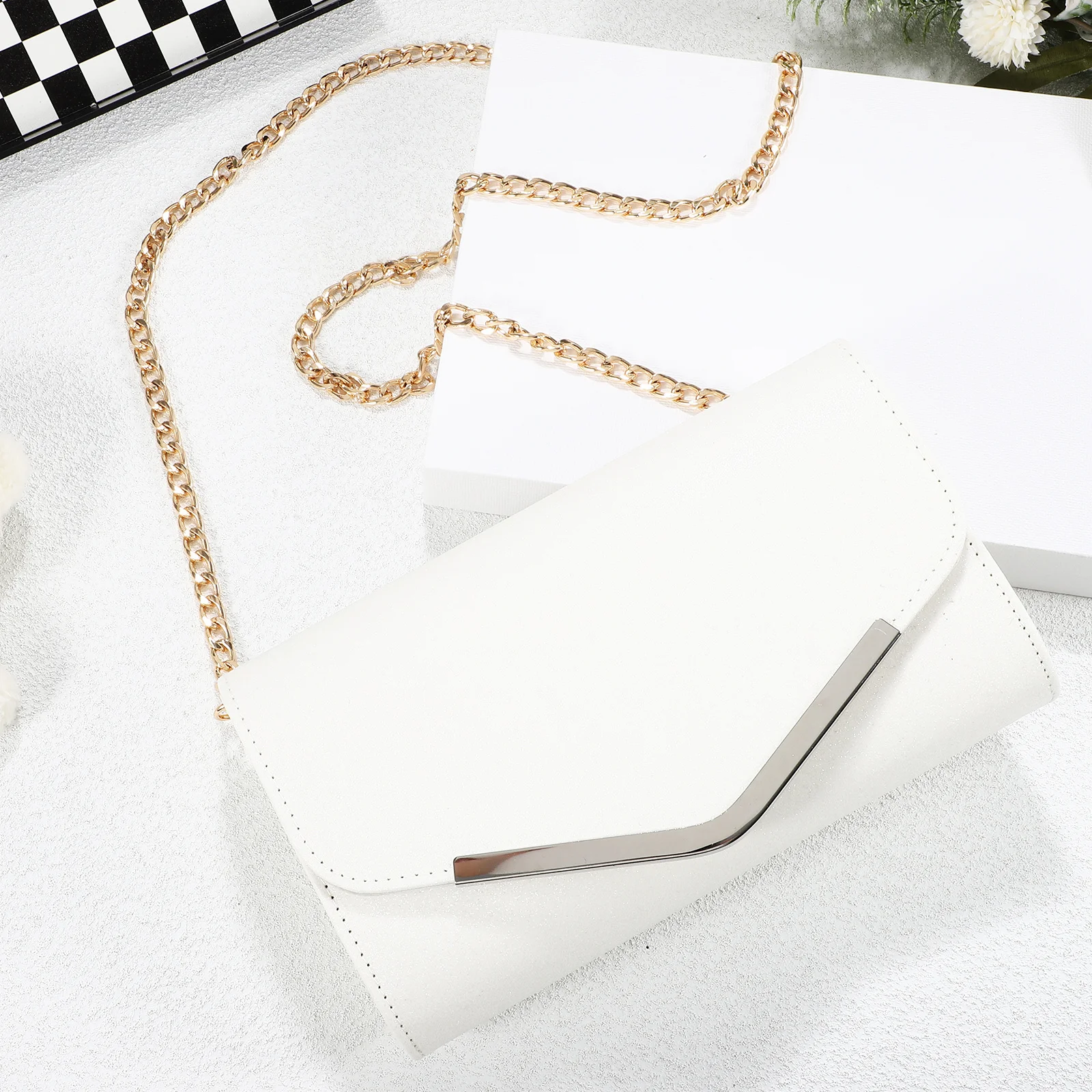 2pcs Golden For Bag Extender Straps Metal Purse Chain Crossbody Strap Shoulder Bag Chain Handbag Purse Accessories