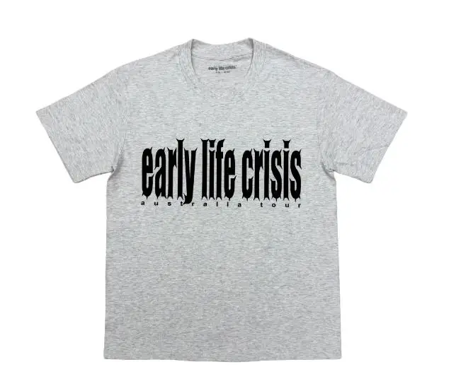 New Men Nettspend Early Life Crisis Merch T Shirts T-Shirt Hip Hop Skateboard Street Cotton T-Shirts Tee Top US size F35