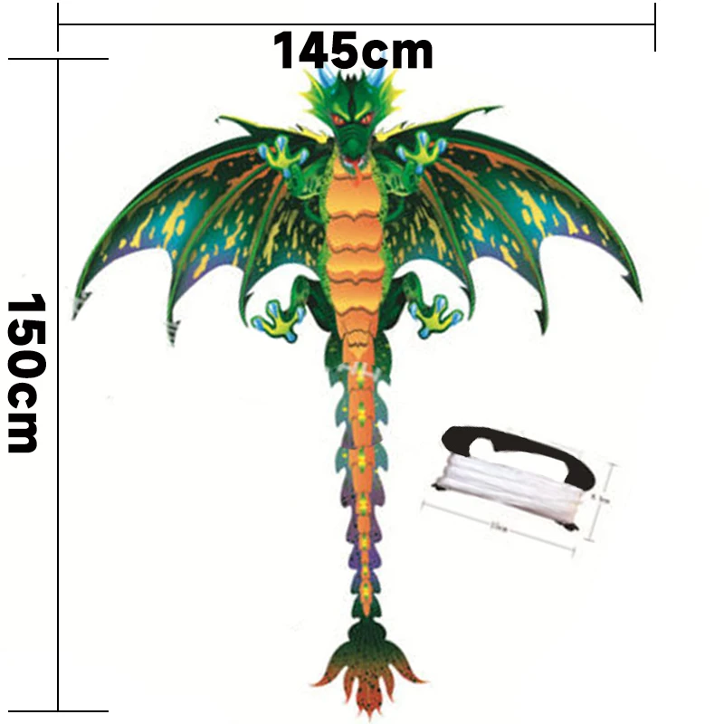 3D Classical Pterosaur Kite Long Tail Single Line Dinosaur Kites Sports Children Boy Toys Flying Reel Kite with 100M Reel Line