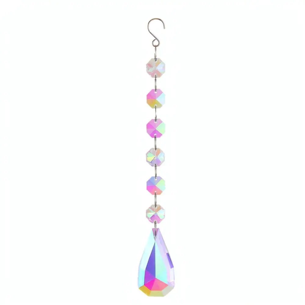 Crystal Hanging Sun Catcher Prism Ornament For Home Garden Decor Light Refraction Rainbow Maker Elegant Gift Craft Supply