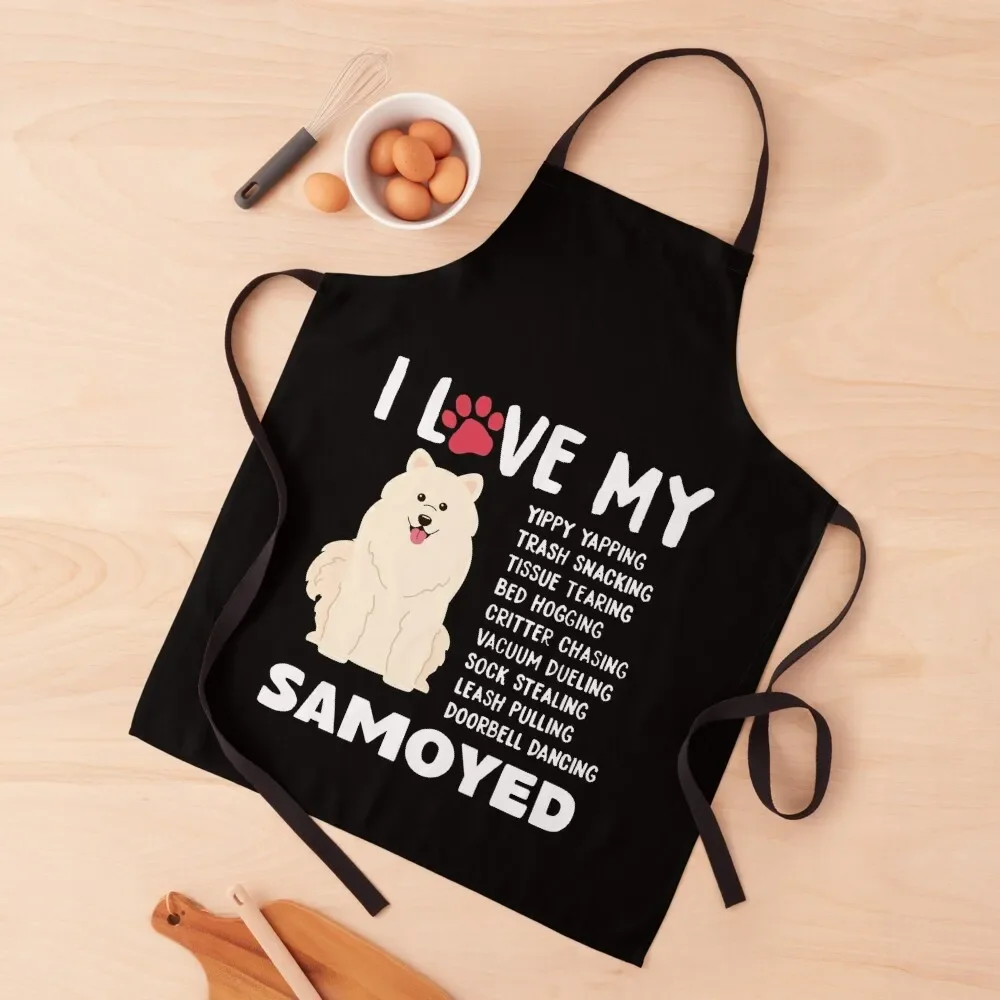 

samoyed Apron Kitchenware Kitchen For Man Household Items Useful Apron