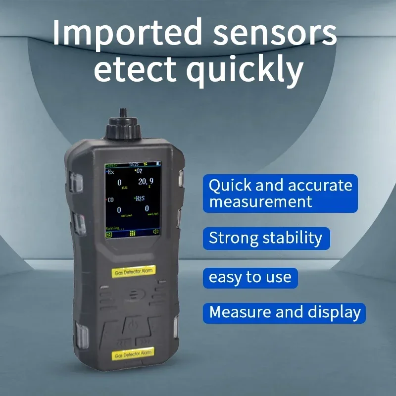 

2021 Pump Suction Portable Multi Gas Detector With Sampling Handle And 3 meters Tube