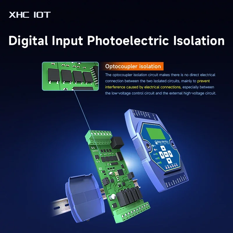 Imagem -05 - Controle de Aquisição Analógica e Digital Multicanal Xhciot Me31-aaax4220 4di Mais 2ai Mais 2do Rj45 Rs485 Modbus Tcp ip para Rtu