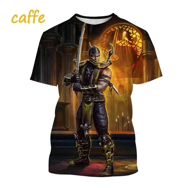 Summer Hot Selling Mortal Kombat Game 3D Print T Shirt Short Sleeve Street Style Cool Men\'s Casual T-Shirt Tees Male Streetwear