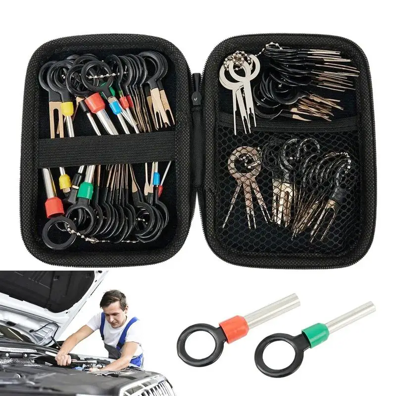 

Terminal Release Kit Pin Extractor Wire Terminal Removal Depinning Tool Kit 78pcs Wire Terminal Removal Set Auto Terminal