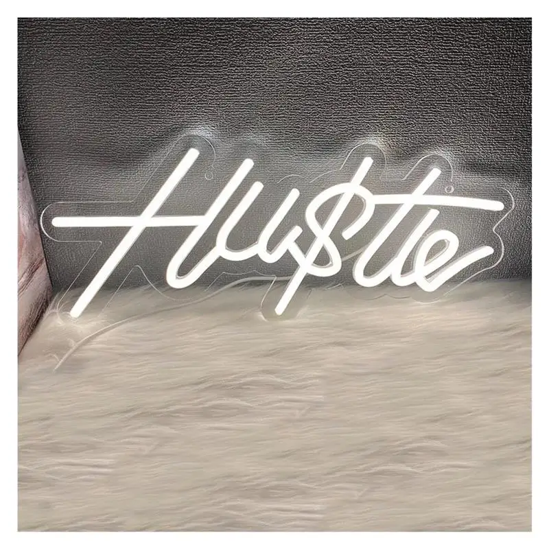 hustle-neon-lights-warm-white-night-light-signs-usb-dimmable-suitable-for-bedroom-office-and-bar-decoration-176cm×378cm