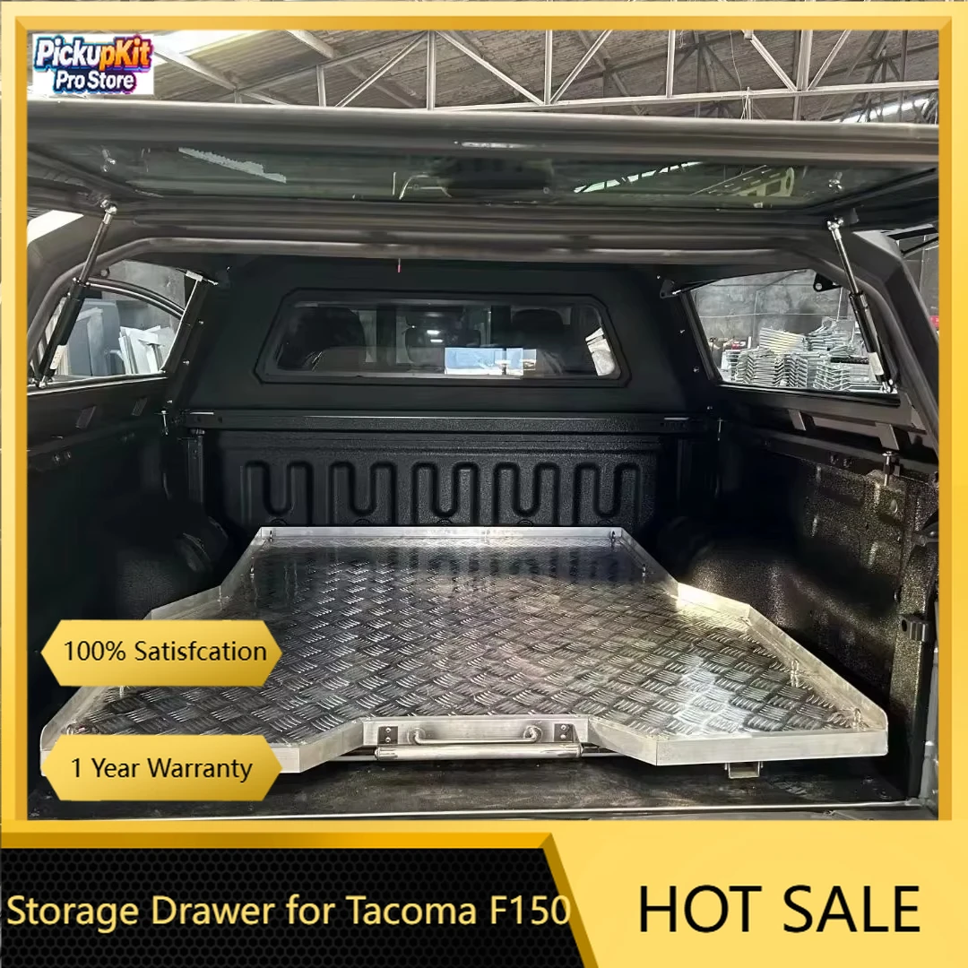 

Stainless Steel Luxury Pickup Truck Slide Rails Drawers for Tacoma F150 Easy Installation