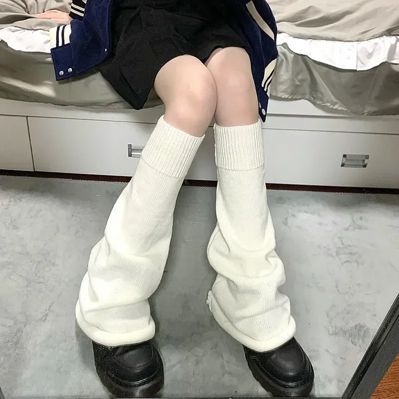 Skarpety z szerokimi nogawkami Summer Soild Long Tube Covering The Legs Sock Girl Japanese Horn-leg Sleeves Medium Tube Jk Calf Socks Leg Warmer