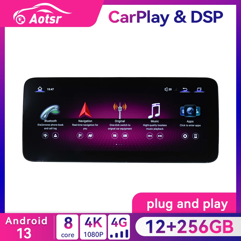 For Mercedes-Benz C Class 2008-2012  Android Car Radio Stereo Recevier Autoradio Multimedia Video Player GPS Carplay  Auto Video