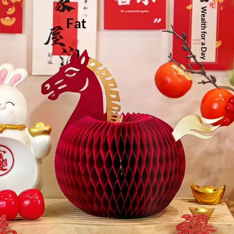 ของตกแต่งรูปม้าปีใหม่ 2026 น่ารัก สำหรับตกแต่งบ้าน ตกแต่งโต๊ะ ของตกแต่งรูปม้ากระดาษ งานปาร์ตี้ปีใหม่ ของตกแต่งรูปม้า