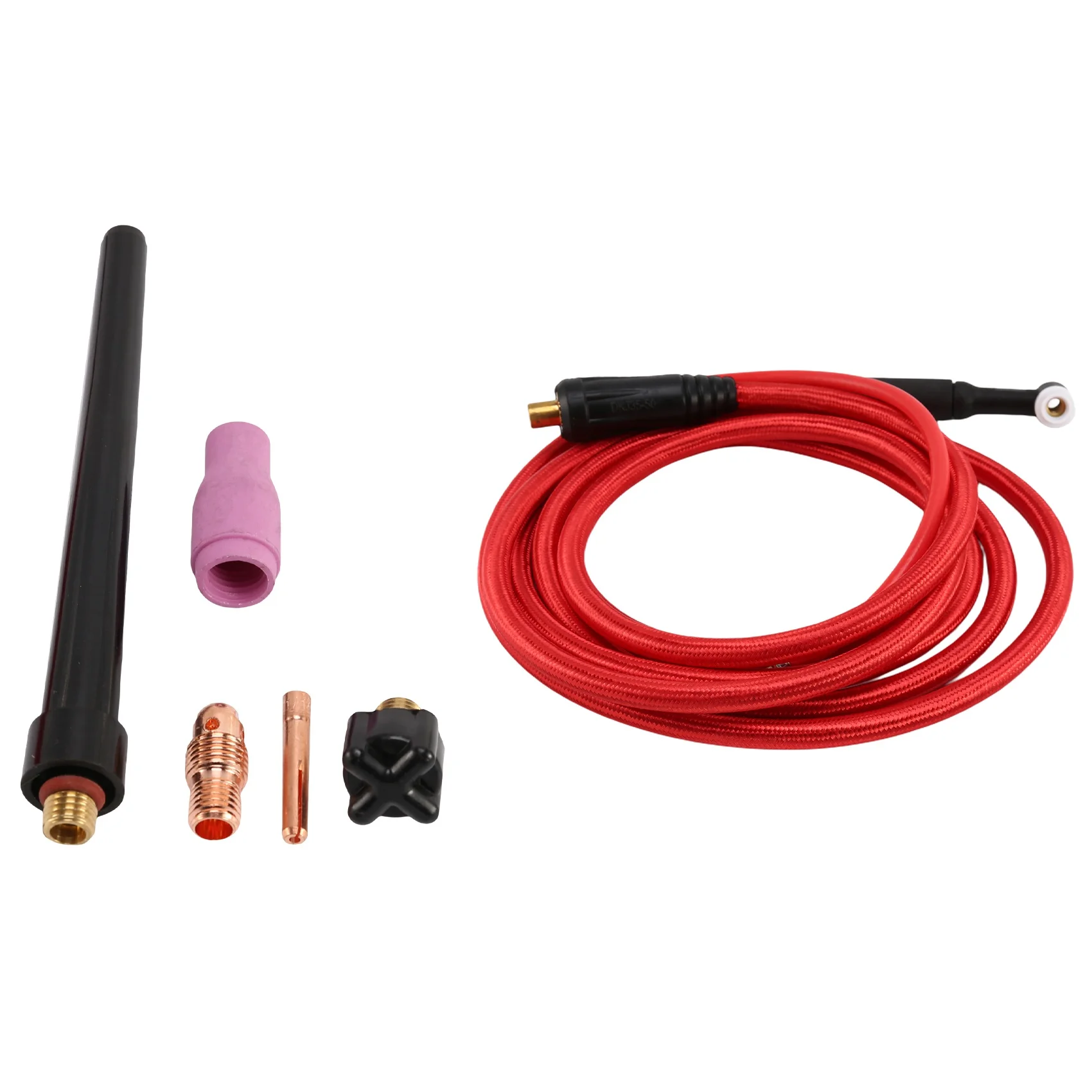 

WP9F 4M Red Super Soft Hose Braided Air-Cooled Complete TIG Welding Torch 35-70 Connector