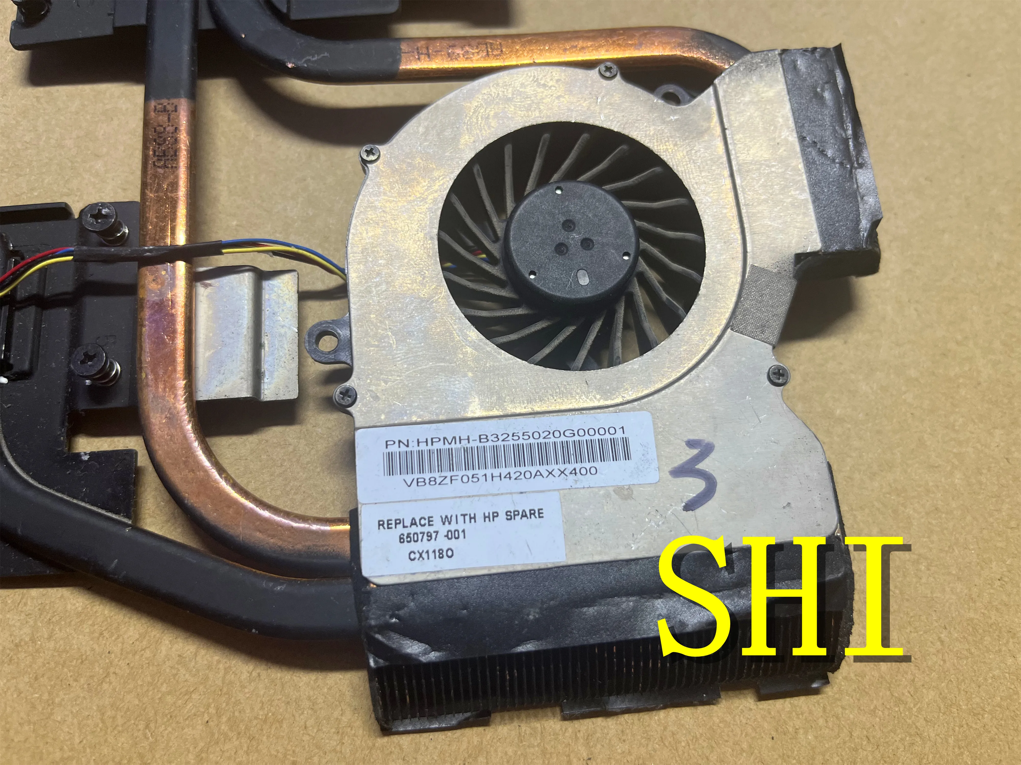 650797-001 Used For HP DV6-6000 DV7-6000 Heatsink & Fan Radiator & Fan  Free Shipping