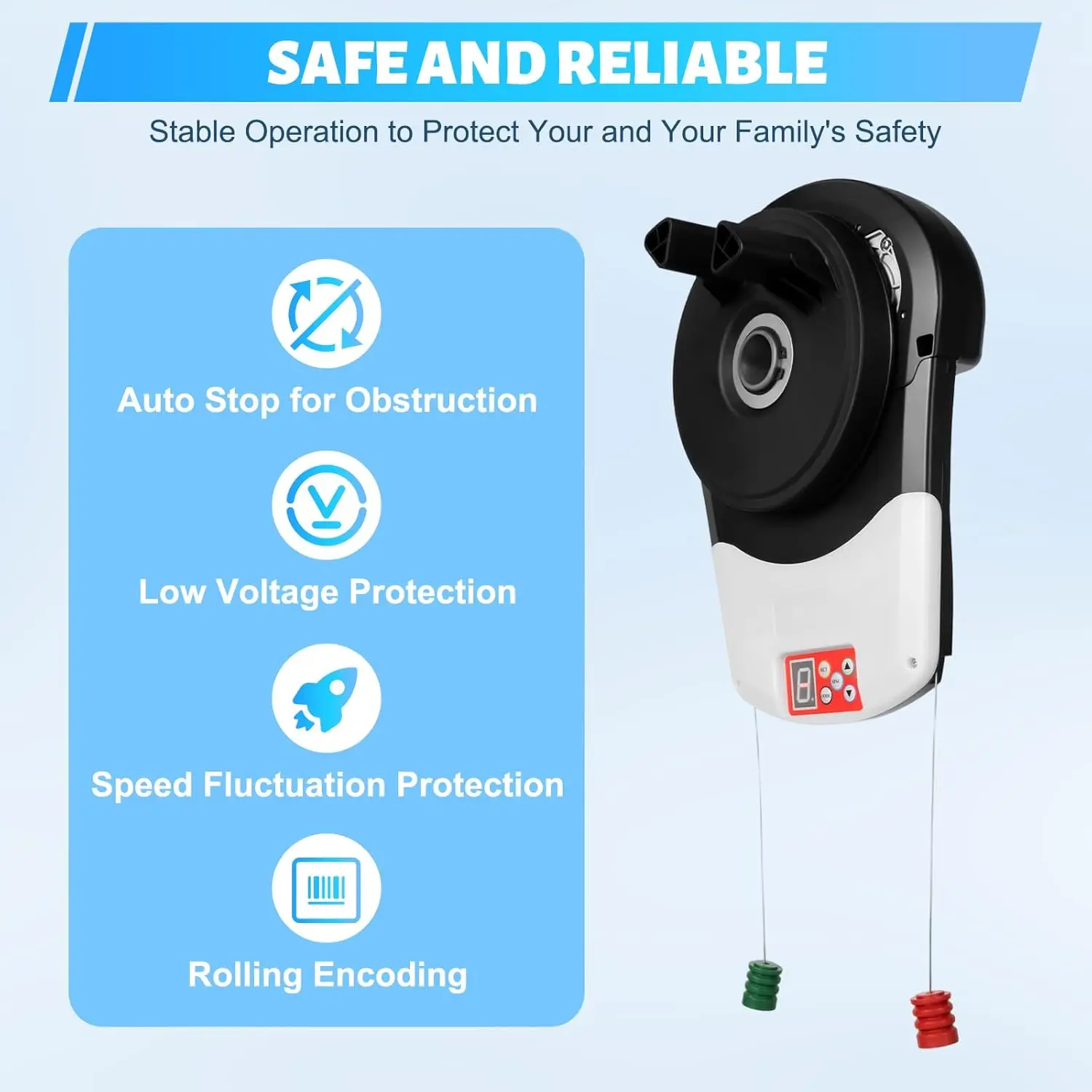 فتحت باب المرآب على الجانب، فتاحة باب دوارة كهربائية، محرك باب المرآب 110 فولت مع جهاز تحكم عن بعدين - أبواب قابلة للطي هادئة 800N