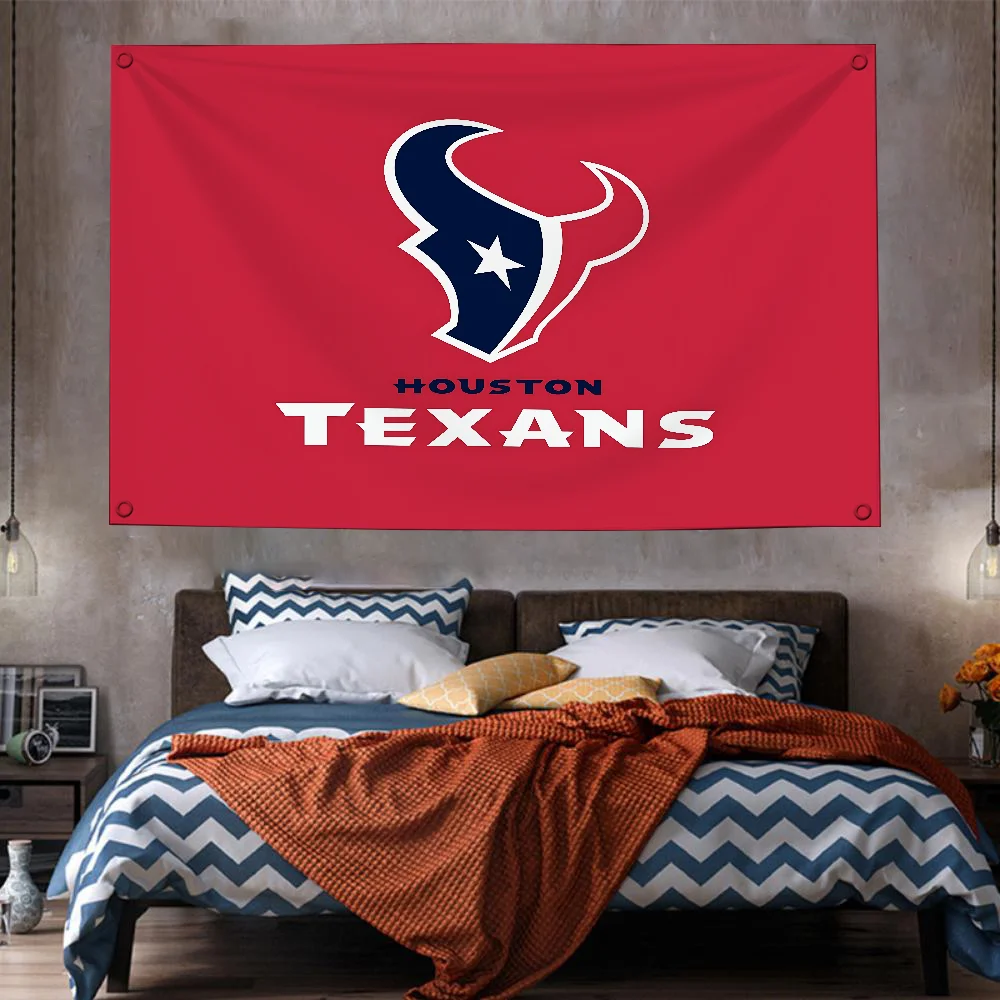 Barbershop 3X5 FT Houston Texans Tapestry Home Garden Car Flag Pole Can Am Small Flags of the World Blm Country Flags for Rooms