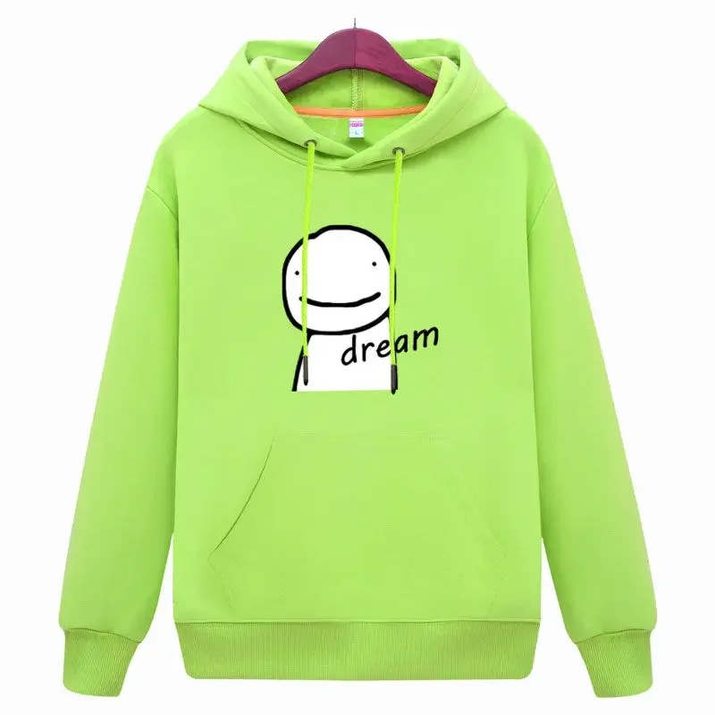 2024 New Sapnap Cosplay Kid Dream Green Hoodies Sweatshirt Vintage Graphic Hip Hop Hoodie Sudaderas Aesthetic Clothes Costume