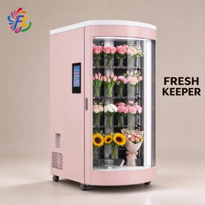 Flower Vending Machine Smart Locker Type Flower Vendor Machine Low Noise Operation For Hotel Lobby Installation