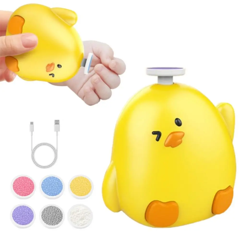 

Cartoon Electric Baby Nail Trimmer Chicken Shape Quiet Operation Baby Nail Grinder Automatic BPA-Free Baby Nail Care