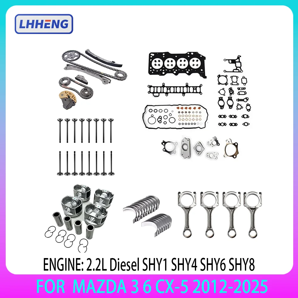 Engine Rebuild Repair Cylinder head gasket Kit for 2.2L Diesel 2.2 L T MAZDA 3 6 CX-5 SHY1 SHY4 SHY6 SHY8 2011-2025 OE 50366400