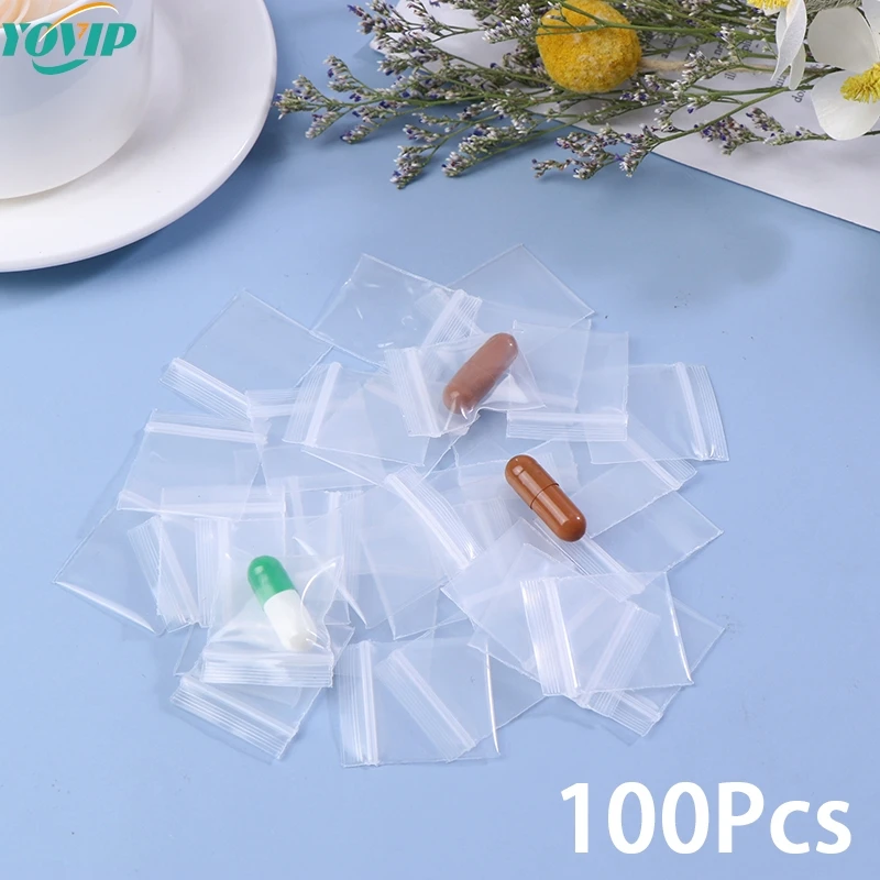 

100PCS PE Plastic Packaging Bags Zip Lock Bag Pill Packaging Pouches New Mini Zip Lock Bags Zipper Bag Ziplock Bag 2.5x3cm