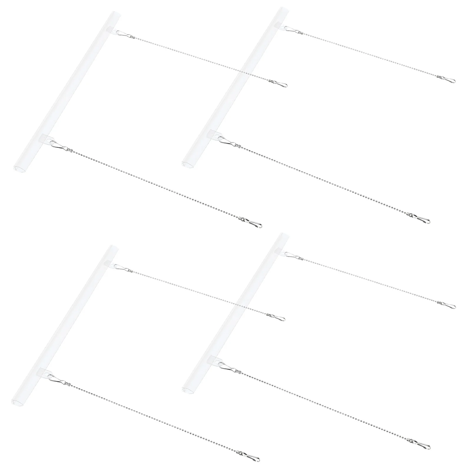 

4 Sets Advertising Flagpole Dowel Hanger Painting Poster Frame Plastic Alloy Pop