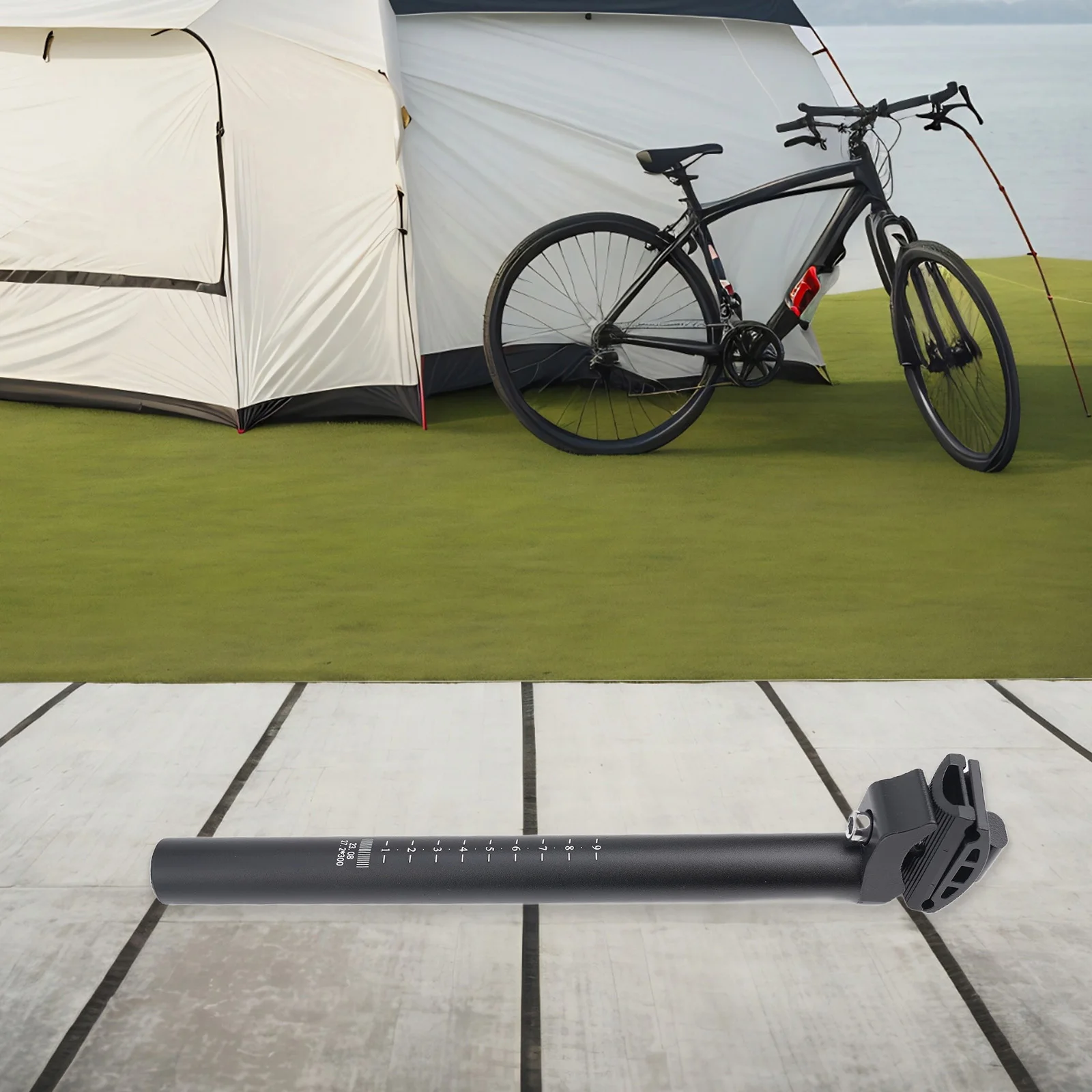 Cyclist Friendly Fixed Gear Bicycle Seatpost Made from Reliable Aluminum Material at an Optimal Length of 300mm