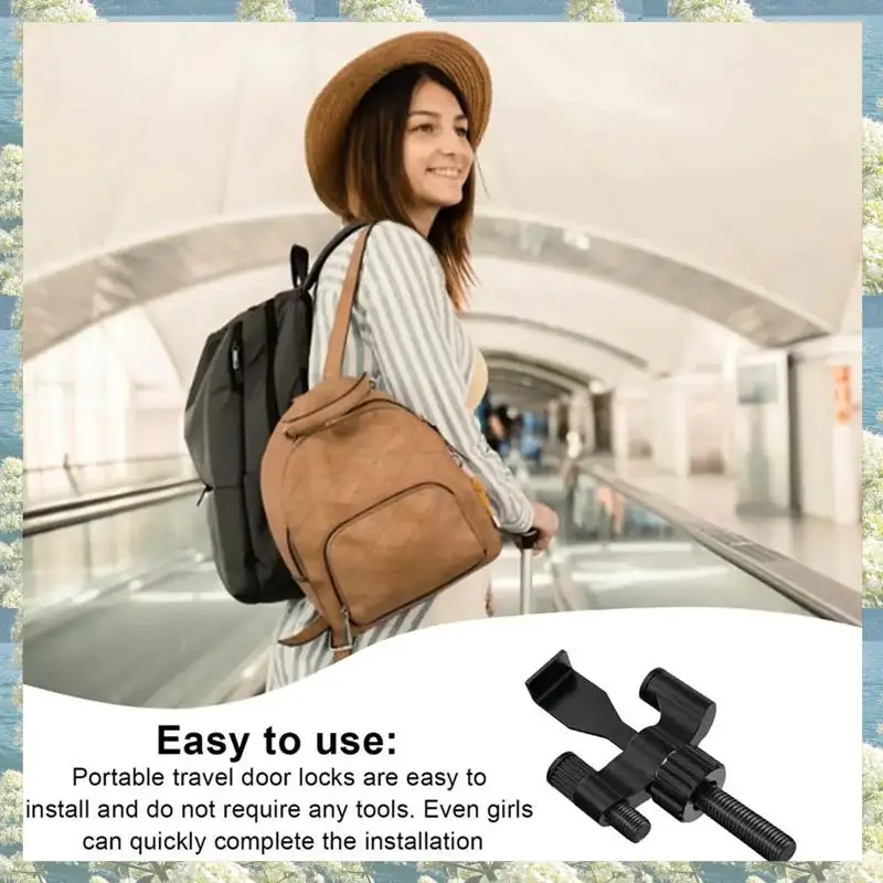 

New-Door Lock Travel Small Steel Door Lock For Hotel Room Home Security Door Lock Adjustable Door Stoppers Door Safety