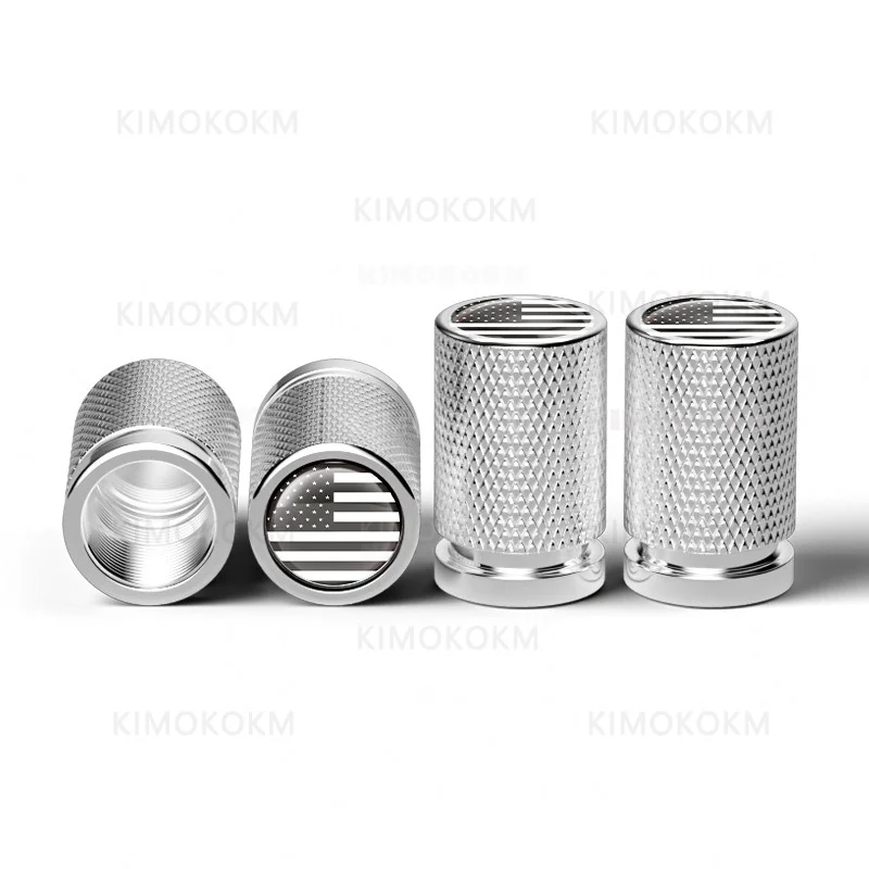 4Pcs/set For Toyota Ford Chevrolet VW Honda Auto Accessories For USA US America Flags Logo Car Wheel Tire Valve Stem Caps Cover