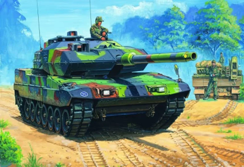 Hobbyboss 82403 1/35 Scale German Leopard 2A6EX Main Battle Tank Vehicle Hobby Craft Plastic Assembly Model Building Kit