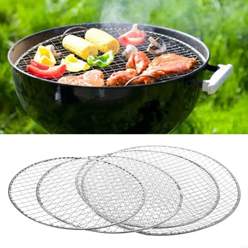 

G6KA Disposable BBQ Barbecue Grill Basket Mesh Wire Net Fish Vegetable Tool Hot