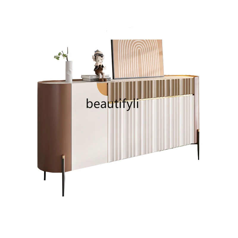 French Entry Lux Hallway Modern Minimalist Sideboard Entrance Plate Chest of Drawers Designer Model High-End Shoe Cabinet