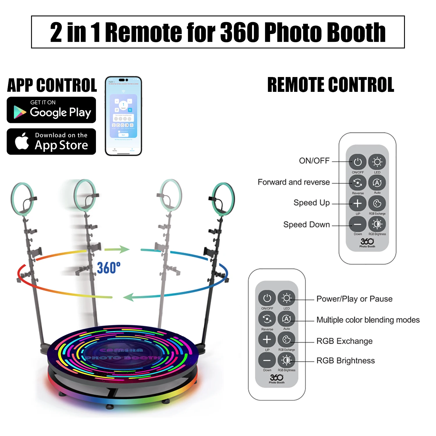 Factory Price 360 Photo Booth With Software 360 Photo Booth Video Platform Machine Spin 360 Photobooth Accessories