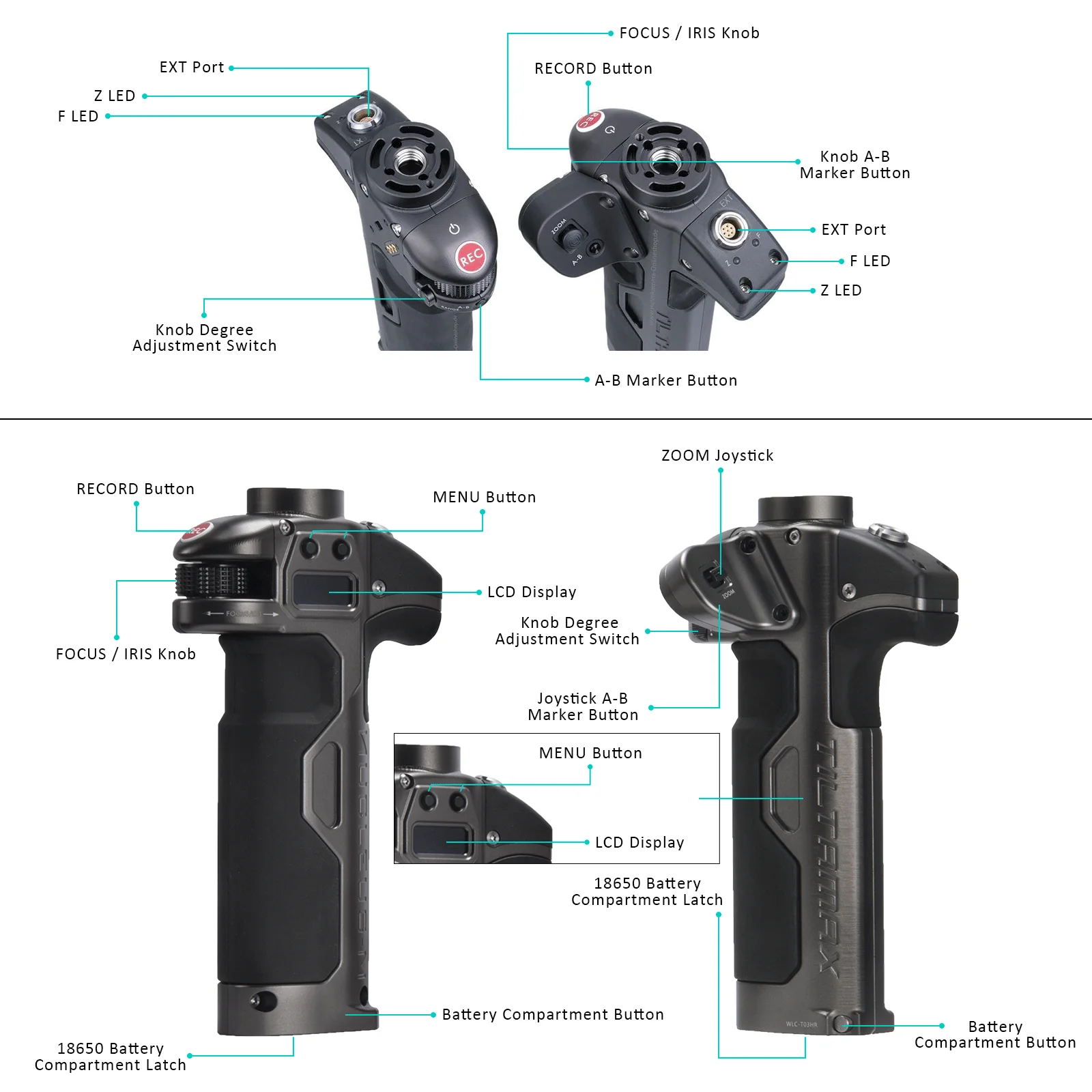 TILTA WLC-T03 Nucleus-M نظام التحكم في عدسة التركيز اللاسلكي لـ DJI ROIN S Gimbal Arri RED ull Kit مع حافظة صلبة
