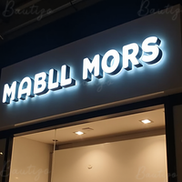 Custom Front Back Lit LED Business Sign 3D Channel Letter Illumination Storefront Metal Outdoor Signage For Shopping Office