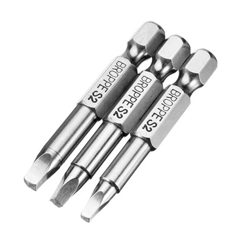 Imagem -04 - Broppe-bits Driver Elétrico Grupo Ferramenta de Mão Chave de Fenda Hex Shank Cabeça Quadrada Magnética s1 s2 s3 50 mm Pcs