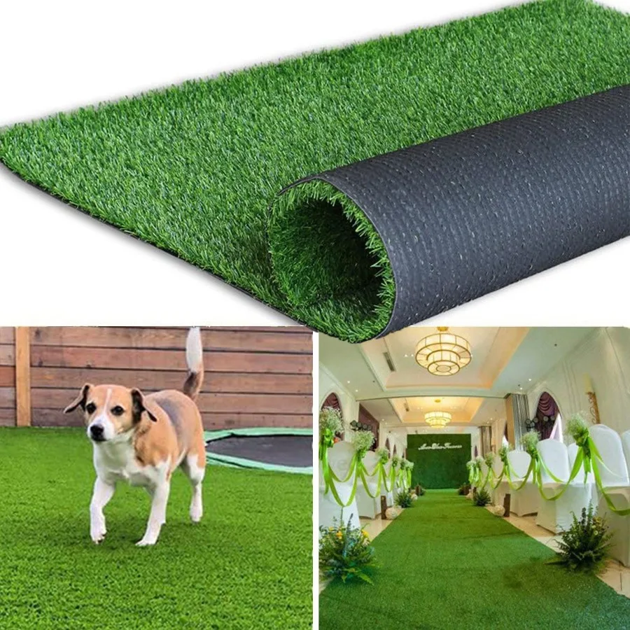 

Artificial Grass Turf - 5FTx10FT, 0.8 pile height, indoor/outdoor synthetic fake grass for garden and yard, durable PE/PP blend