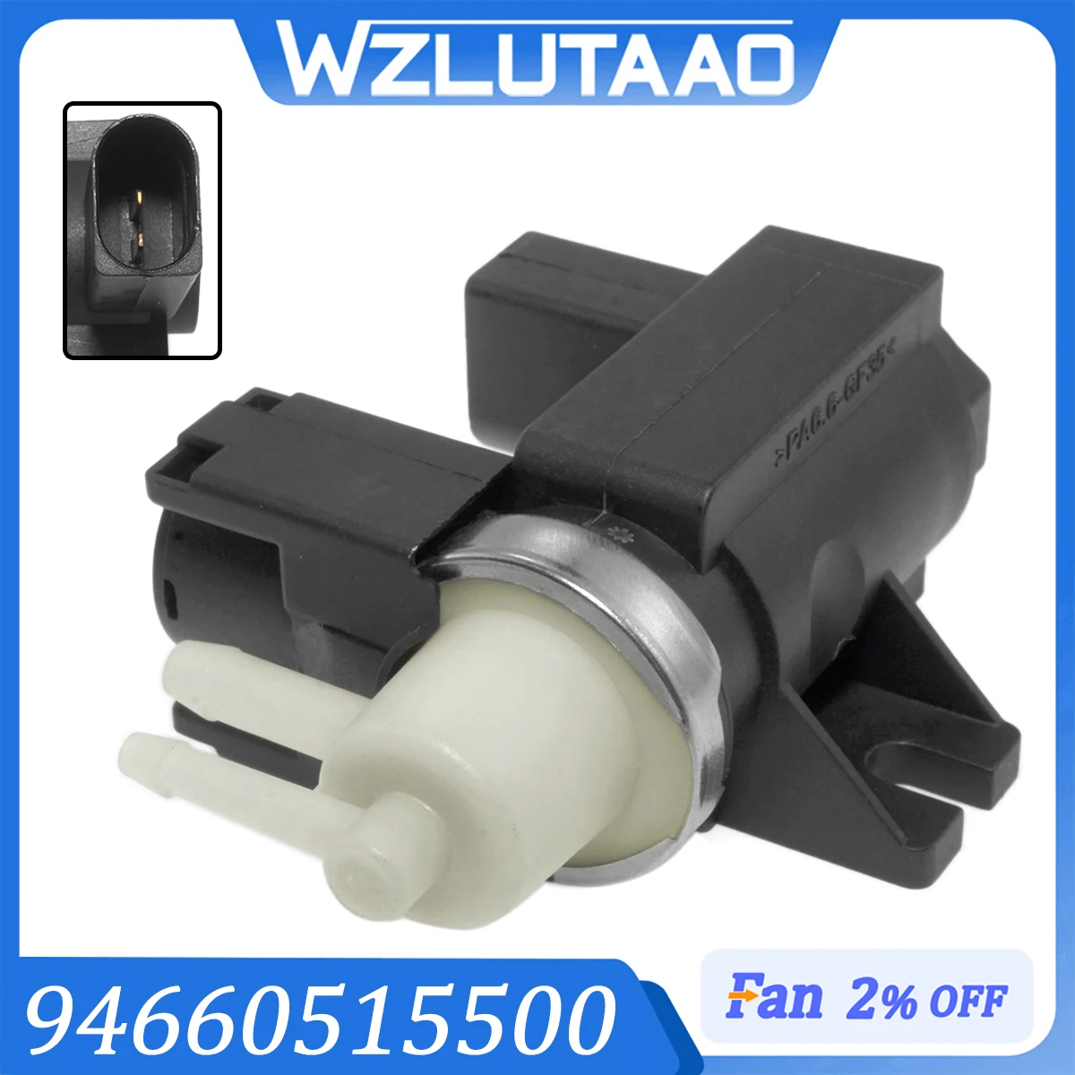 94660515500 Turbocharging Pressure Solenoid Valve For Porsche 718 Boxster Cayman 98 Cayenne E2 92 Macan 95 Panamera 970 97
