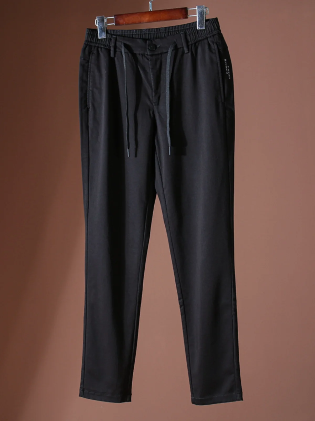 

Men's Slim Fit Casual Pants Straight Leg Elastic Leisure Trousers Commute Long Pants Autumn Faionable Durable No Tag