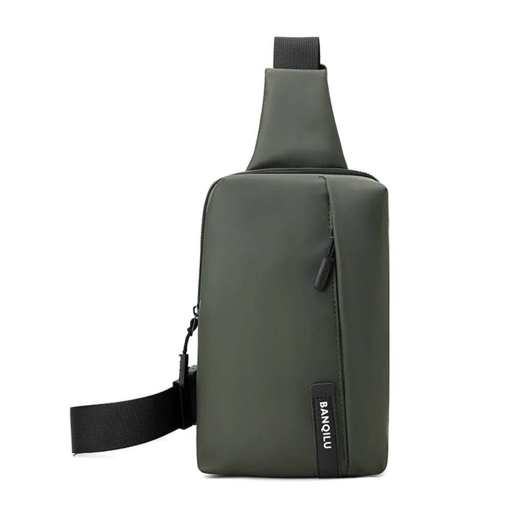 

Anti Splash Men's Chest Bag Large Capacity Solid Color Oxford Sling Shoulder Bag Multifunctional Adjustable Strap
