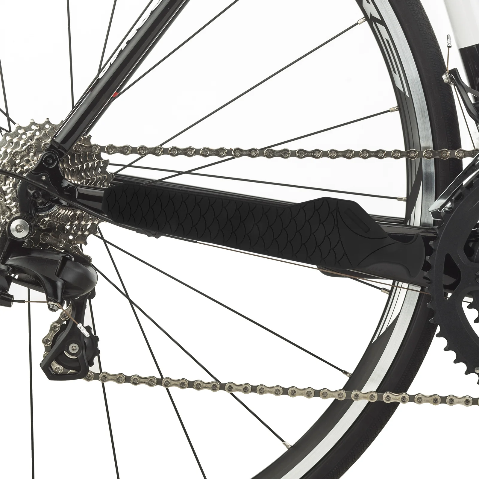 Black Silicone Bike Chainstay Protector Frame Guard Road Mountain Bike Chain Stay Pad Bicycle Chain Guard Protective Tape