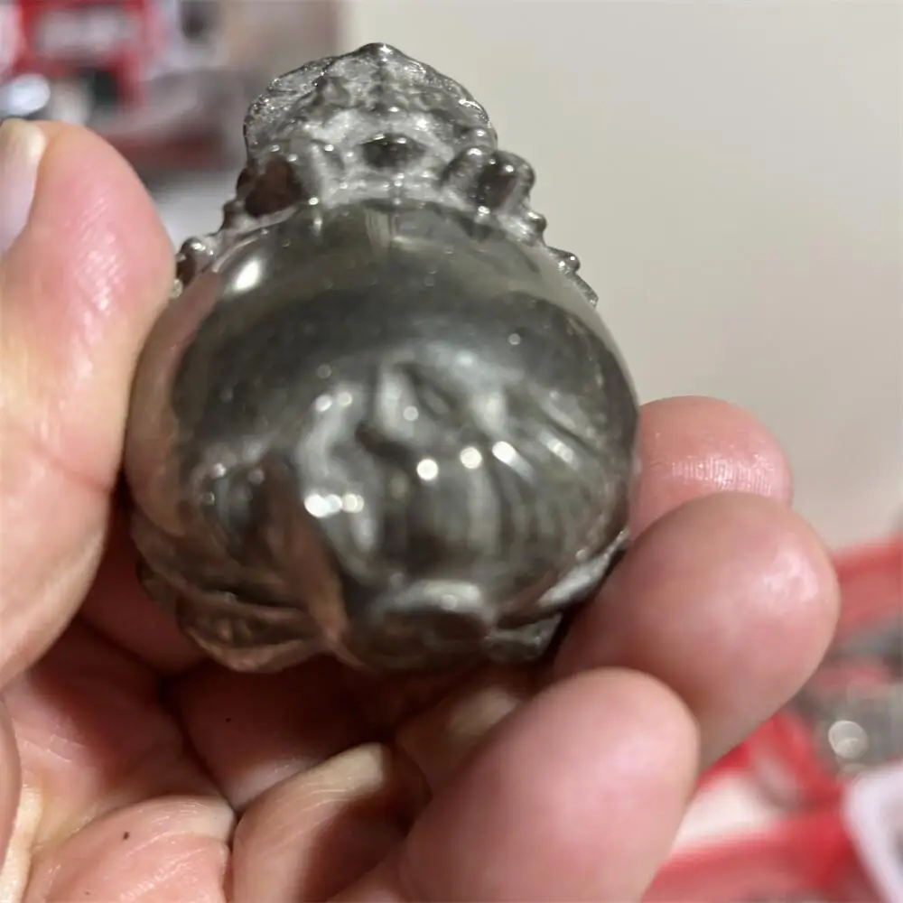 Natural Pyrite Pixiu Carving Reiki Healing Feng Shui Stone Decorative Animal for Home Garden Holiday Crafts Gift view 3