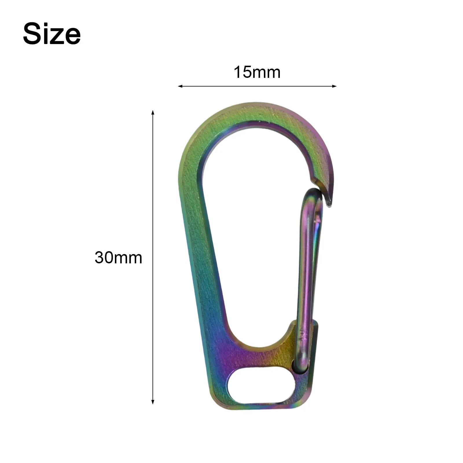 Approx.30.5*16.4mm Quick-Release Snap Hook Lightweight Titanium Clip Lightweight Keychain Compact Size Perfect For Camping