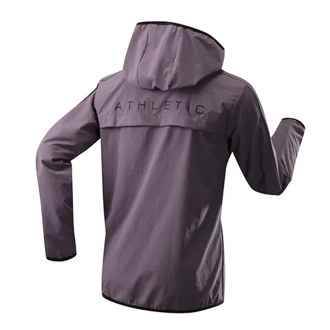 Autumn Sport Jacket Windproof Removable Hooded Jacket Outdoor Running Fitness Jogging Long Sleeve Windproof Unisex Sports Jacket