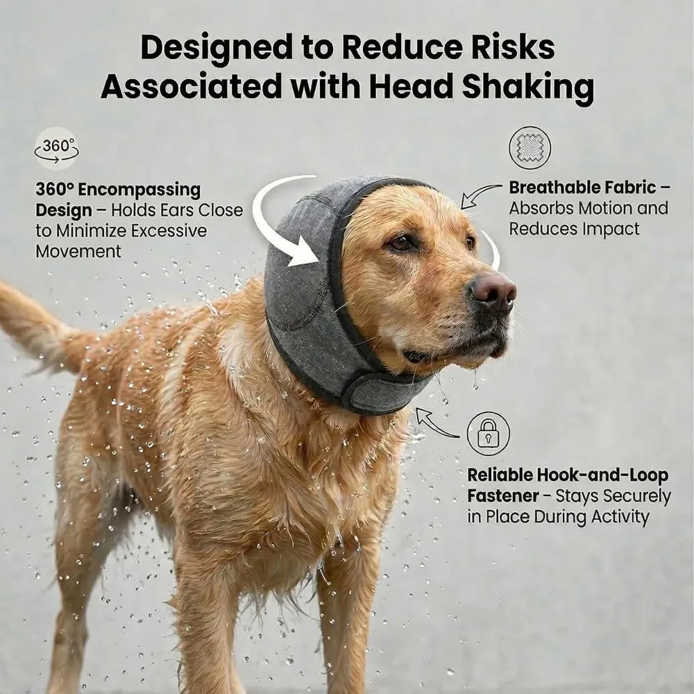 Hunde-Ohrmuscheln, Neopren-Ohrabdeckungen zur Lärmreduzierung, Beruhigende Ohrwickel bei Donnerangst, Verstellbare Haustier-Ohrhaube – Detail 10