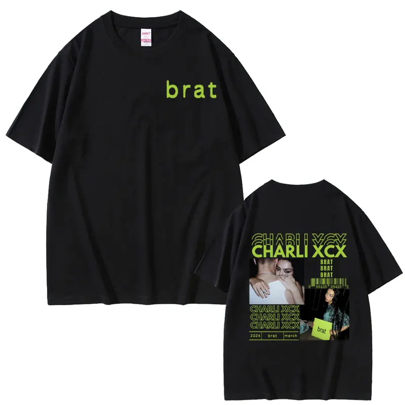 

Hot Sale Charli XCX Brat Album Graphic Print T-shirt Men Women Vintage Oversized Short Sleeve Male Fashion Casual T Shirts Tops
