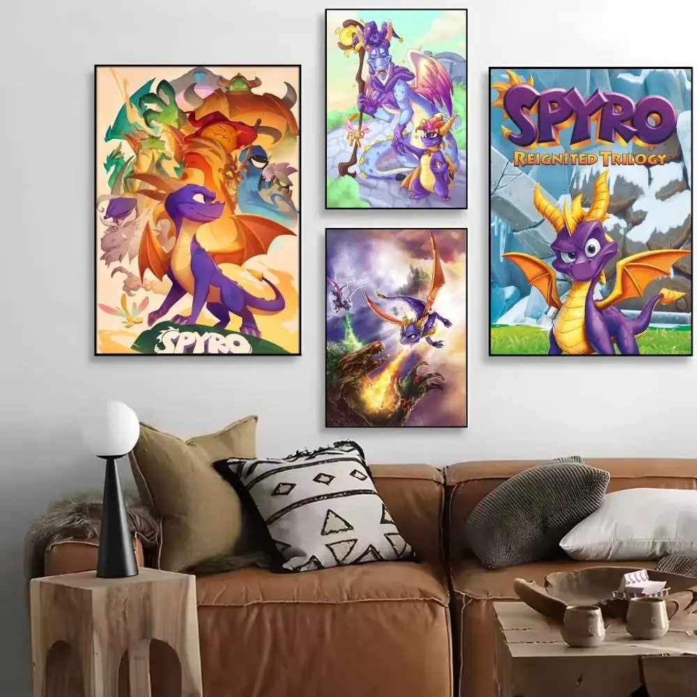 Game Spyro R-Reignited T-Trilogy Posters HD Print Vintage Wall Art Decor for Home Study Room