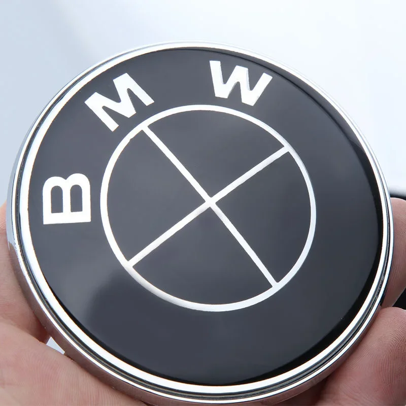 Black White Car  Wheel Rim Decoration Cover Front Hood Emblem for BMW X1 X3 X5 1 3 5 7 Series Z4 G20 G30 G05 G01 G11 E46 E90